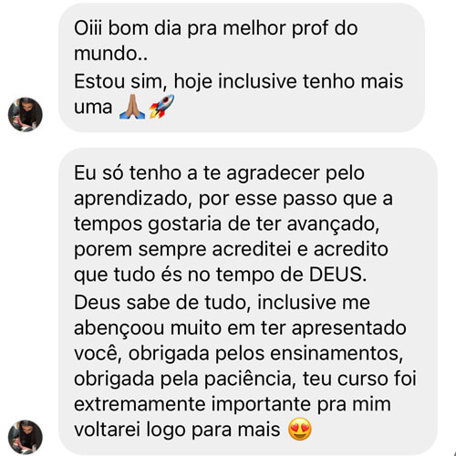 Depoimento de cliente